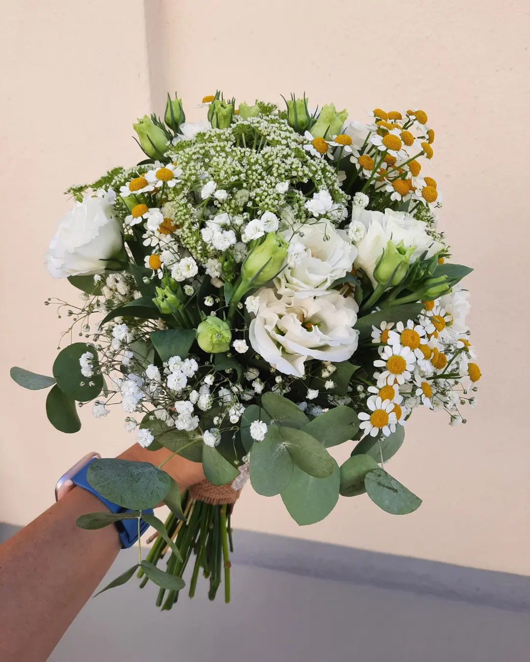 bouquet sposa bianco e giallo