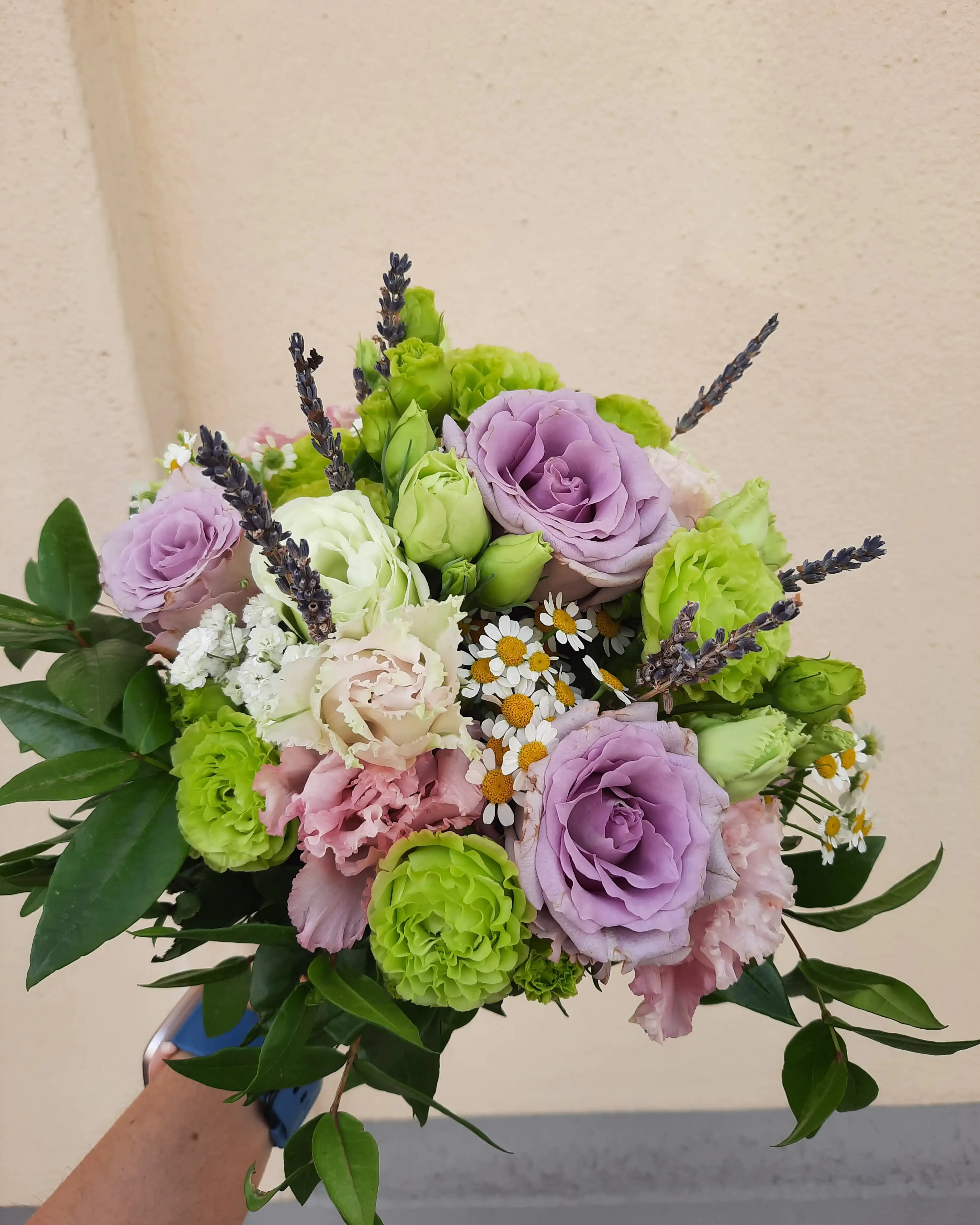 bouquet sposa viola e verde